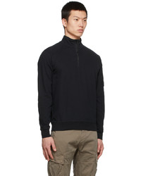 C.P. Company Black Quarter Zip Sweater