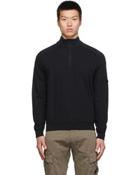 C.P. Company Black Quarter Zip Sweater