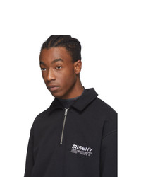 Misbhv Black Sport Half Zip Sweater