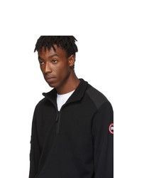 Canada Goose Black Stormont Quarter Zip Sweater