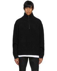 Frame Black The Essential Half Zip Sweater