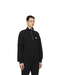 M.A. Martin Asbjorn Black Turtleneck Half Zip Sweatshirt