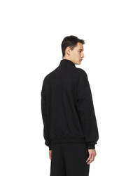 M.A. Martin Asbjorn Black Turtleneck Half Zip Sweatshirt