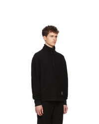 AMI Alexandre Mattiussi Black Wool Half Zip Sweater
