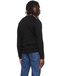 Paul Smith Black Wool Zip Up Sweater