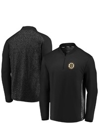 FANATICS Branded Black Boston Bruins Iconic Clutch Quarter Zip Jacket
