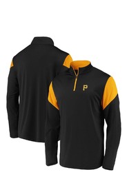 FANATICS Branded Black Pittsburgh Pirates Primary Logo Quarter Zip Jacket