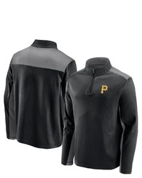FANATICS Branded Black Pittsburgh Pirates Team Primary Logo Quarter Zip Jacket At Nordstrom