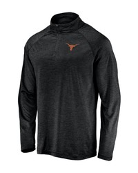 FANATICS Branded Black Texas Longhorns Primary Logo Striated Raglan Quarter Zip Jacket