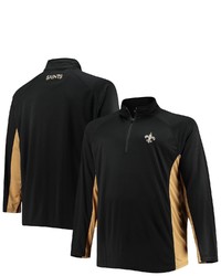 FANATICS Branded Blackgold New Orleans Saints Big Tall Polyester Quarter Zip Raglan Jacket At Nordstrom