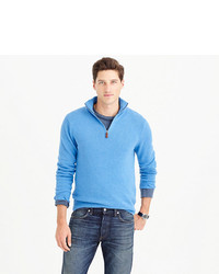 J.Crew Cotton Cashmere Half Zip Sweater