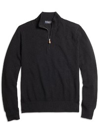Brooks Brothers Cotton Cashmere Half Zip Sweater
