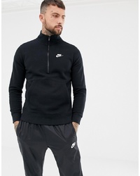 Nike Half Zip Jersey Sweat In Black 929452 010
