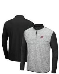 Colosseum Heathered Grayblack Ohio State Buckeyes Prospect Quarter Zip Jacket In Heather Gray At Nordstrom