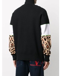 VERSACE JEANS COUTURE Leopard Print Panelled Sweatshirt