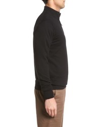 Peter Millar Mock Neck Quarter Zip Wool Cotton Sweater