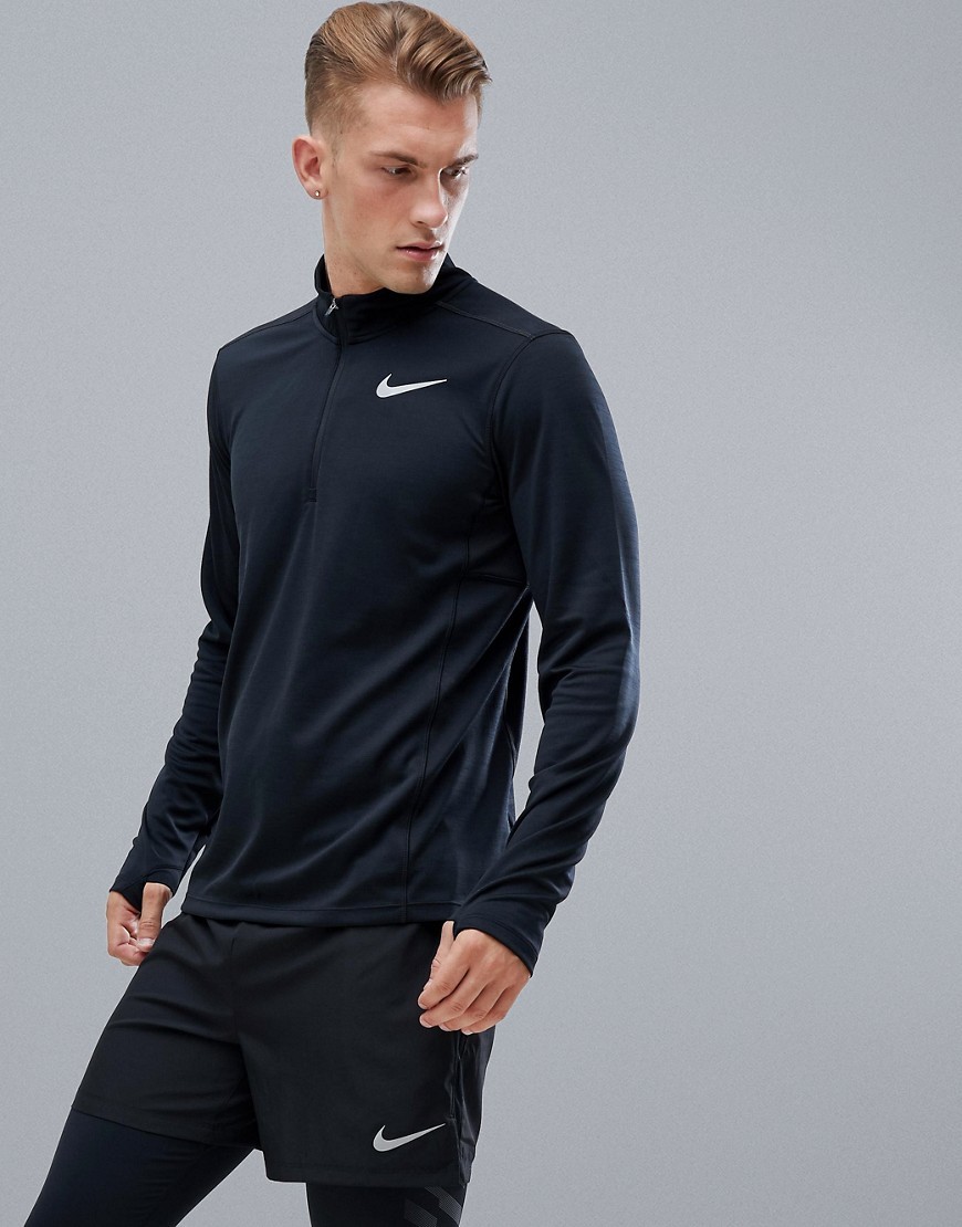 Nike Running Pacer Half Zip Sweat In Black 928411 010, $38 | Asos |  Lookastic