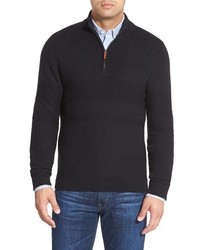 Nordstrom Shop Texture Cotton Cashmere Quarter Zip Sweater