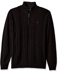 U.S. Polo Assn. Solid Cable 14 Zip Sweater