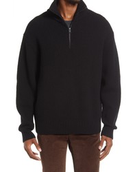 Frame The Essential Half Zip Merino Wool Pullover
