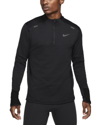 Nike Therma Fit Quarter Zip Long Sleeve Training Top In Black At Nordstrom