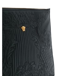 Versace Embossed Square Clutch Bag