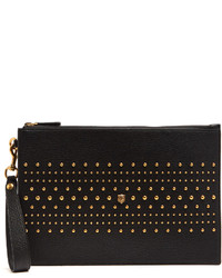 Gucci Studded Grained Leather Pouch