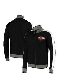 5TH AND OCEAN BY NEW ERA 5th Ocean By New Era Black San Francisco Giants Sleeve Stripe Track Full Zip Jacket At Nordstrom