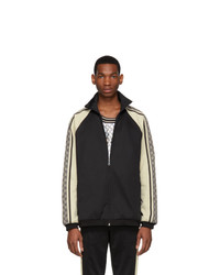 Gucci Black And Off White Oversized Jersey Jacket