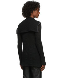 Theophilio Black Black Fashion Fair Edition Yardie Open Knit Sweater