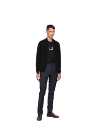 Dunhill Black Cashmere Zip Through Sweater