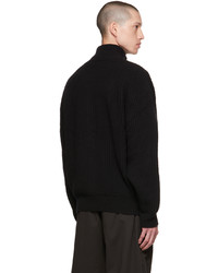AMOMENTO Black Full Needle Sweater