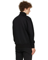 Alexander McQueen Black Jersey Graffiti Badge Zip Up Sweater
