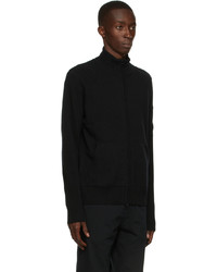 C.P. Company Black Lambswool Zip Sweater