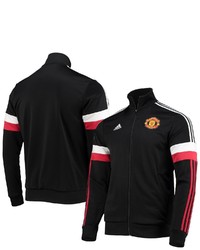 adidas Black Manchester United 3 Stripes Roready Full Zip Track Jacket At Nordstrom