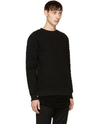 Balmain Black Matelasse Sweatshirt