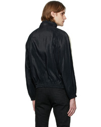 Saint Laurent Black Monogram Zipped Jacket