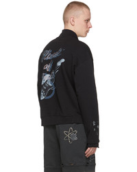 C2h4 Black My Own Private Planet Distressed Zip Up Jacket
