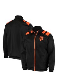G-III SPORTS BY CARL BANKS Black San Francisco Giants Post Up Tricot Full Zip Track Jacket