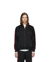 South2 West8 Black Smooth Trainer Zip Up Sweater