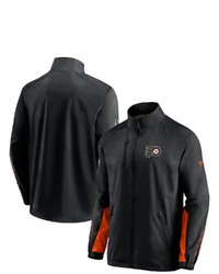 FANATICS Branded Black Philadelphia Flyers Authentic Pro Locker Room Rinkside Full Zip Jacket
