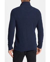 Burberry Brit Lapworth Trim Fit Cashmere Cotton Half Zip Sweater