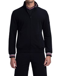 Bugatchi Comfort Cotton Mock Neck Jacket In Black At Nordstrom