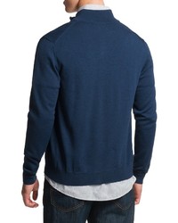 Toscano Full Zip Cardigan Sweater Merino Wool