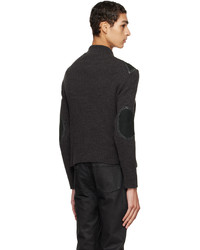 SASQUATCHfabrix. Gray Green Paneled Sweater