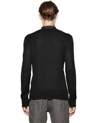 John Varvatos Zip Up Linen Sweater