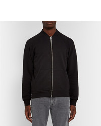 Saint Laurent Slim Fit Zip Through Cotton Jersey Sweatshirt