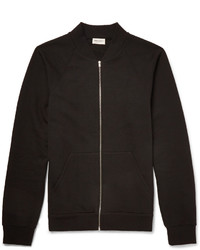 Saint Laurent Slim Fit Zip Through Cotton Jersey Sweatshirt