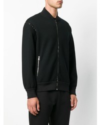 Roberto Cavalli Studded Logo Zipped Sweatshirt