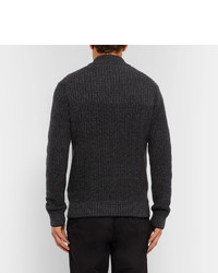 Hugo Boss Wool And Cashmere Blend Zip Up Cardigan